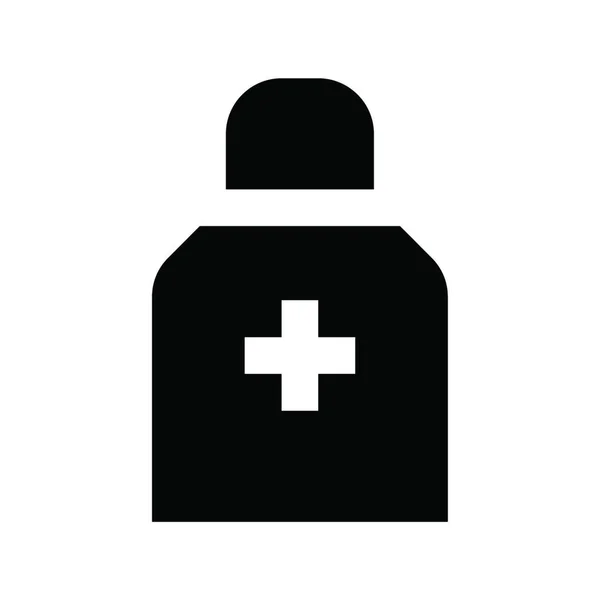 Bottiglia Medica Semplice Illustrazione Vettoriale — Vettoriale Stock