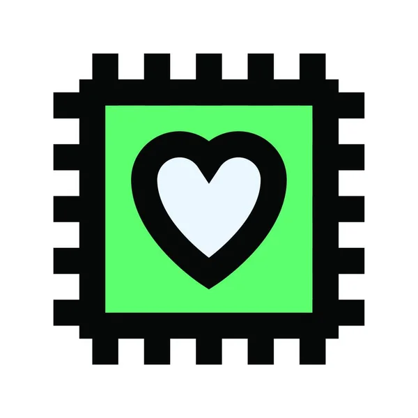 Ikona Srdce Vektorová Ilustrace — Stockový vektor