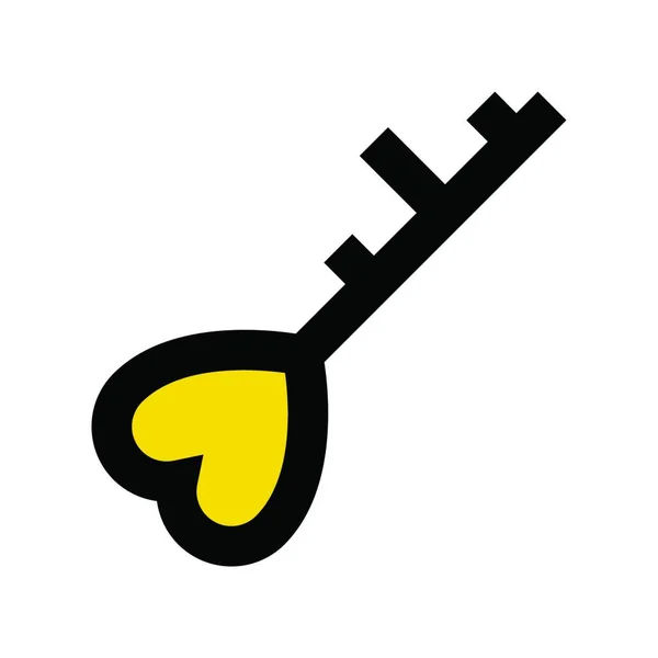 Векторна Ілюстрація Значка Ключа — стоковий вектор