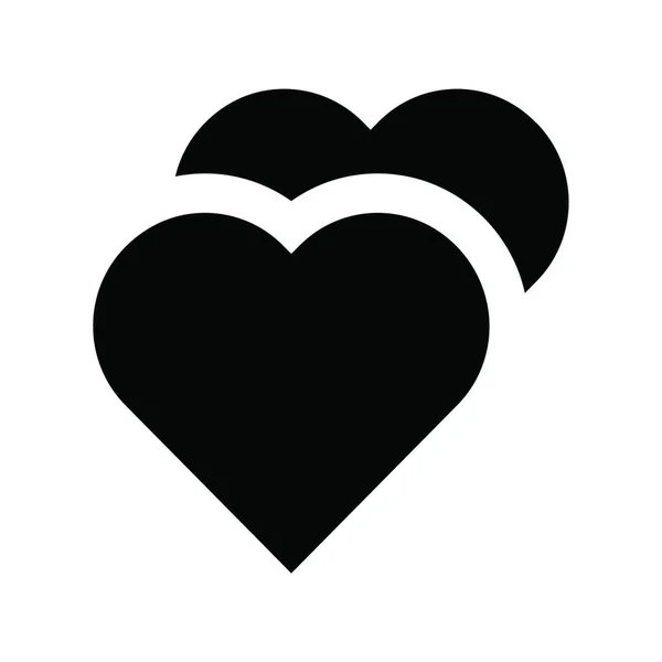 Símbolo Amor Plantilla Tarjeta San Valentín Ilustración Cardíaca — Archivo Imágenes Vectoriales