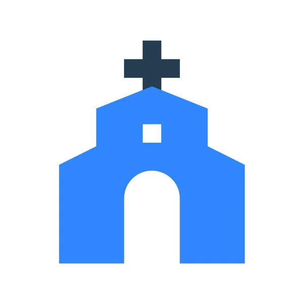 Kościół Katolicki Ikona Wektora Sieci Web Ilustracja — Wektor stockowy