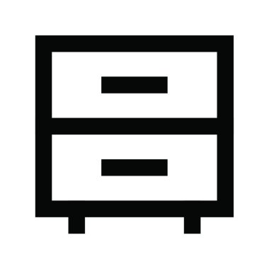 mobilya web simgesi vektör illüstrasyonu