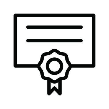 Sertifika web simgesi vektör çizimi