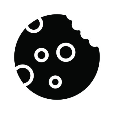  Cookie web simgesi vektör illüstrasyonu