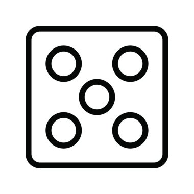 ludo simgesi, vektör illüstrasyonu