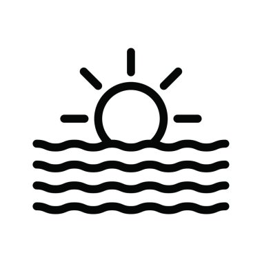 Gün batımı web simge vektör çizim