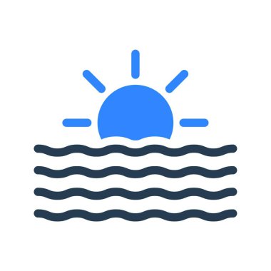 Gün batımı web simge vektör çizim