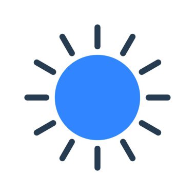 Güneş Simgesi Vektör illüstrasyonu 