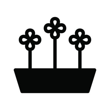 çiçek simgesi vektör illüstrasyonu