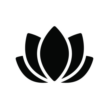 Nilüfer çiçeği ikonu vektör illüstrasyonu