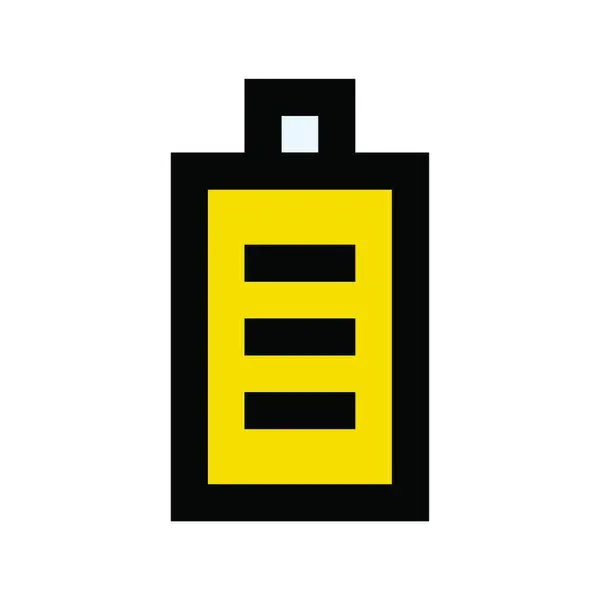 Illustrazione Vettoriale Icona Web Batteria — Vettoriale Stock