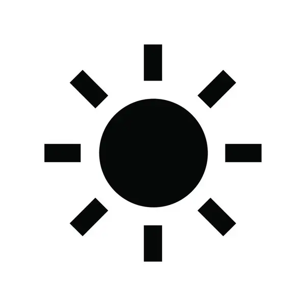 Ícone Solar Ilustração Vetorial — Vetor de Stock