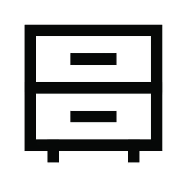 Furniture Web Icon Vector Illustration — Stok Vektör
