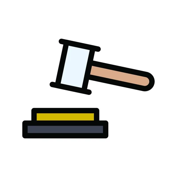 Justicia Icono Web Vector Ilustración — Vector de stock