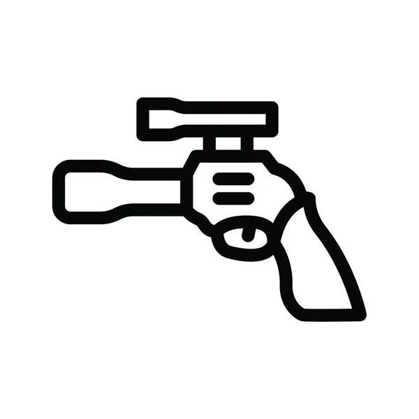 Gun Web Icoon Vector Illustratie — Stockvector