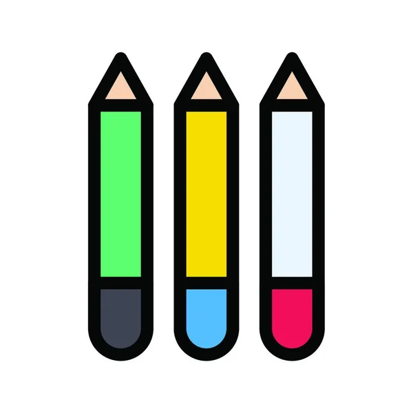 Pencils Icon Vector Illustration — Stock Vector