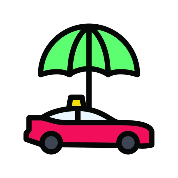 Taxi Web Icon Vector Illustration — Vettoriale Stock