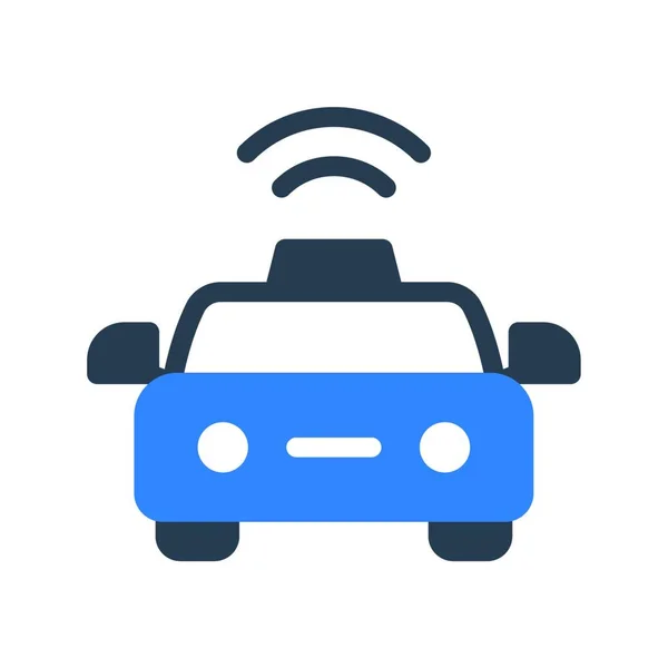 Taxi Web Icon Vector Illustration — Stok Vektör