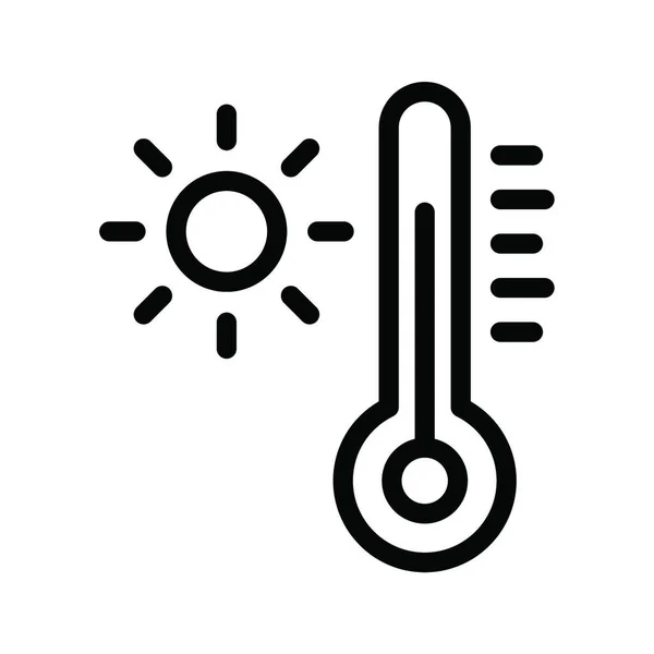 Векторная Иллюстрация Вектора Иконок Термометра — стоковый вектор