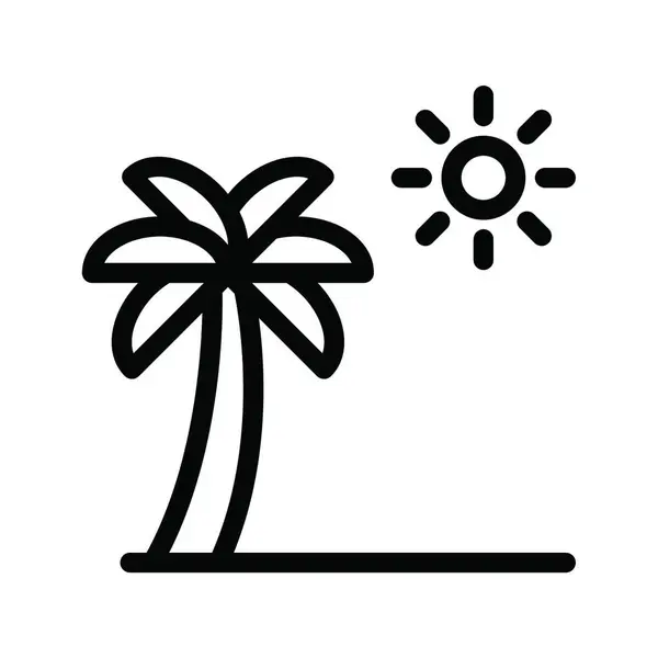 Palm Eenvoudige Vector Illustratie — Stockvector