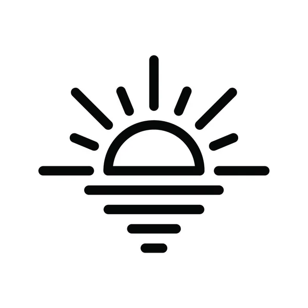 Icono Web Sunset Ilustración Vectorial — Vector de stock