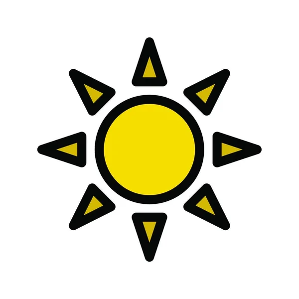 Літнє Сонце Проста Векторна Ілюстрація — стоковий вектор