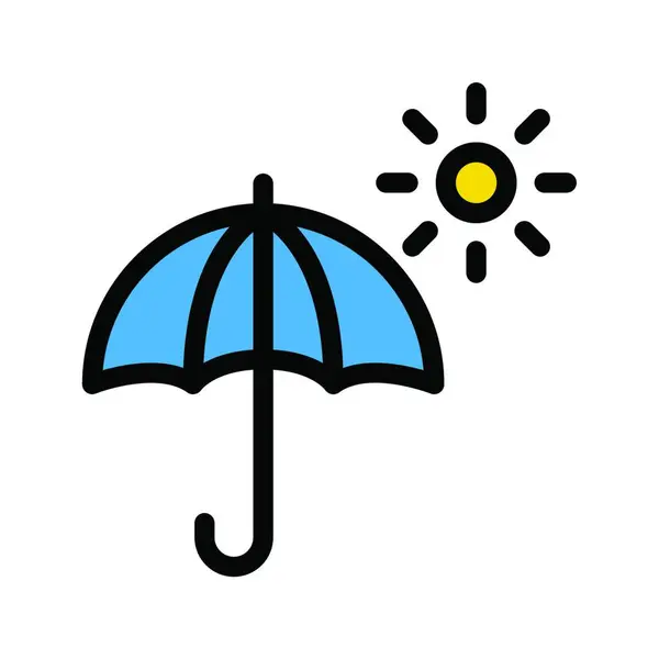 Regenschirm Web Ikone Vektor Illustration — Stockvektor
