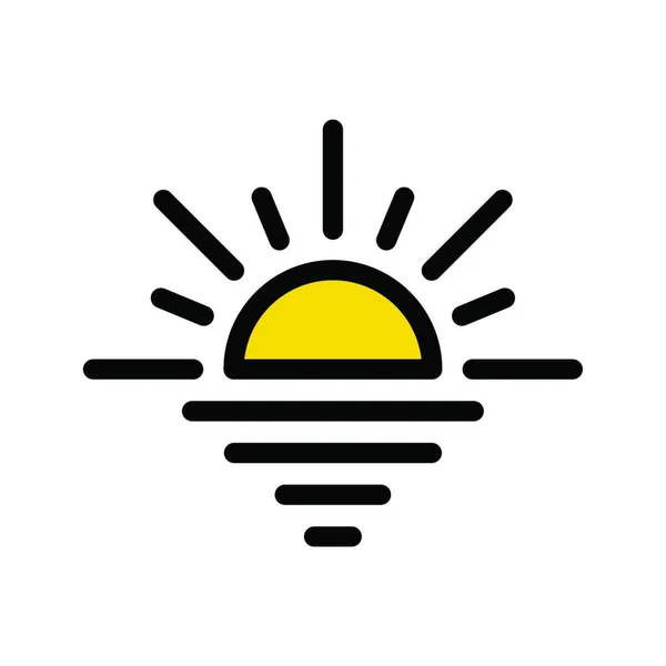 Sonnenuntergang Web Icon Vektor Illustration — Stockvektor