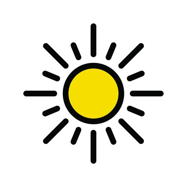 Leuchtende Sonne Einfache Vektorillustration — Stockvektor