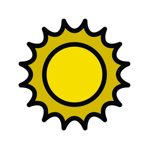 Słońce Web Ikona Wektor Ilustracja — Wektor stockowy