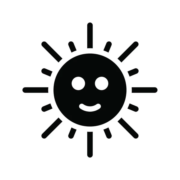Vektorová Ilustrace Webové Ikony Slunce — Stockový vektor
