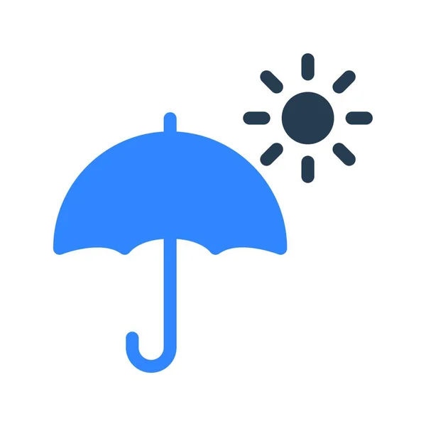 Paraplu Web Icoon Vector Illustratie — Stockvector