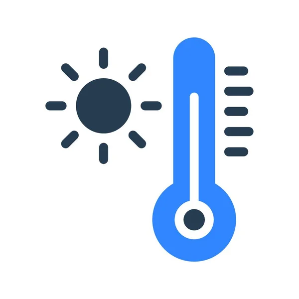 Thermometer Web Icon Vector Illustration — Stock Vector