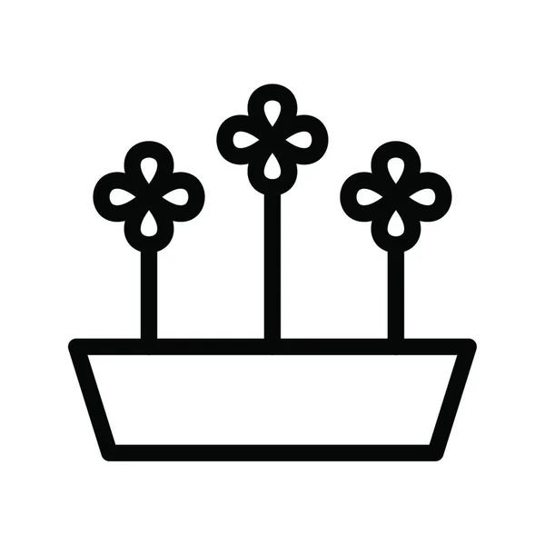Kwiaty Ikona Wektor Ilustracja — Wektor stockowy