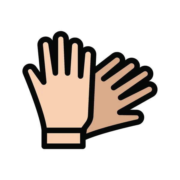Gloves Icon Vector Template — Stock Vector