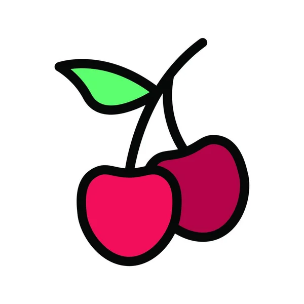 Cherry Icon Vector Illustration — Stock Vector