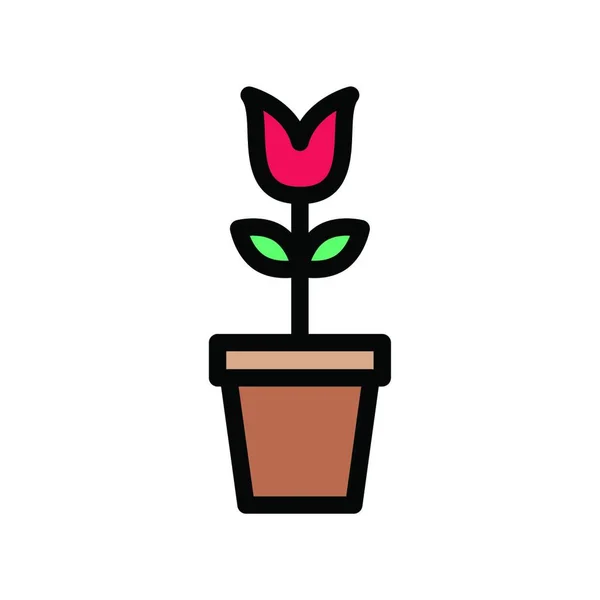 Tulpenblume Symbol Vektor Illustration — Stockvektor