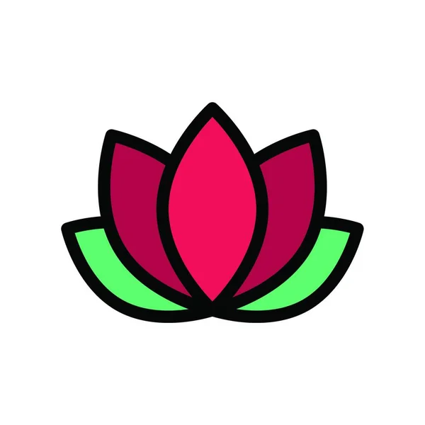 Fleur Lotus Illustration Vectorielle Simple — Image vectorielle