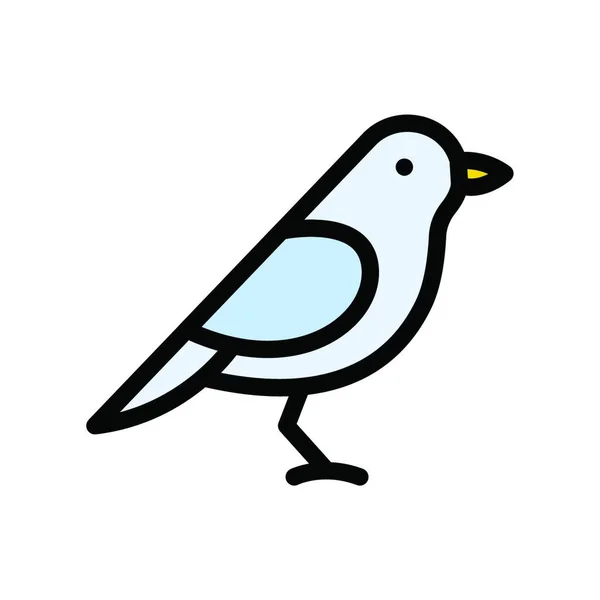 Птица Веб Иконка Векторной Иллюстрации — стоковый вектор