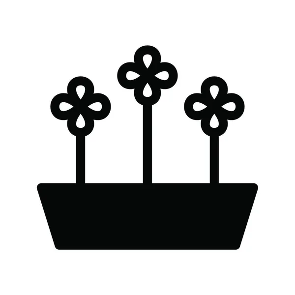 Blommor Ikon Vektor Illustration — Stock vektor