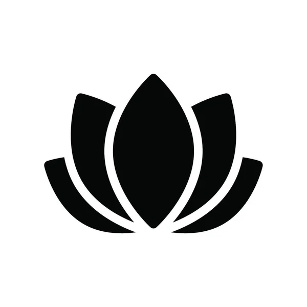 Lotus Flower Icon Vector Illustration — Stock Vector