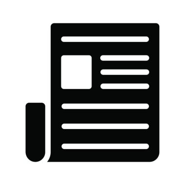haber web simgesi vektör illüstrasyonu