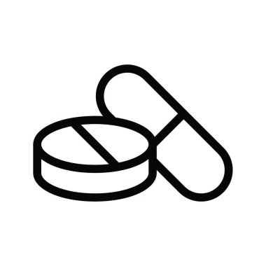 beyaz arkaplanda tabletler simgesi