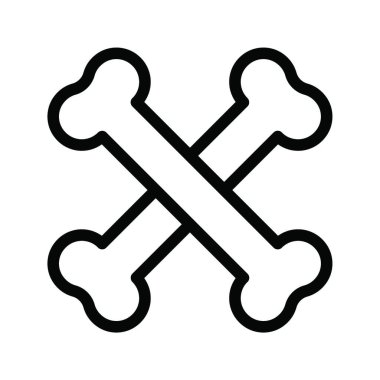 kemik web simgesi vektör illüstrasyonu