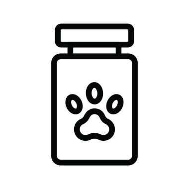 Hayvan maması ikonu vektör illüstrasyonu