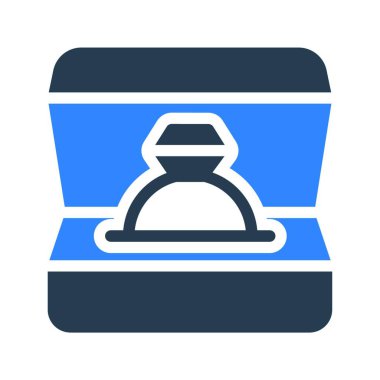 nişan yüzüğü kutsal kişilerin resmi, vektör çizim