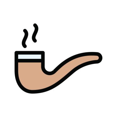 sigara piposu, basit vektör illüstrasyonu