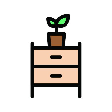 iç mobilya simgesi vektör illüstrasyonu