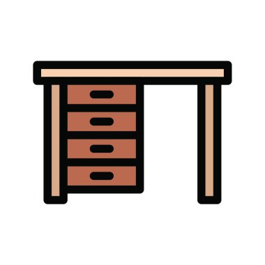 masa simgesi vektör illüstrasyonu 