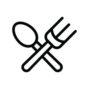 Çatal bıçak takımı, basit vektör çizimi